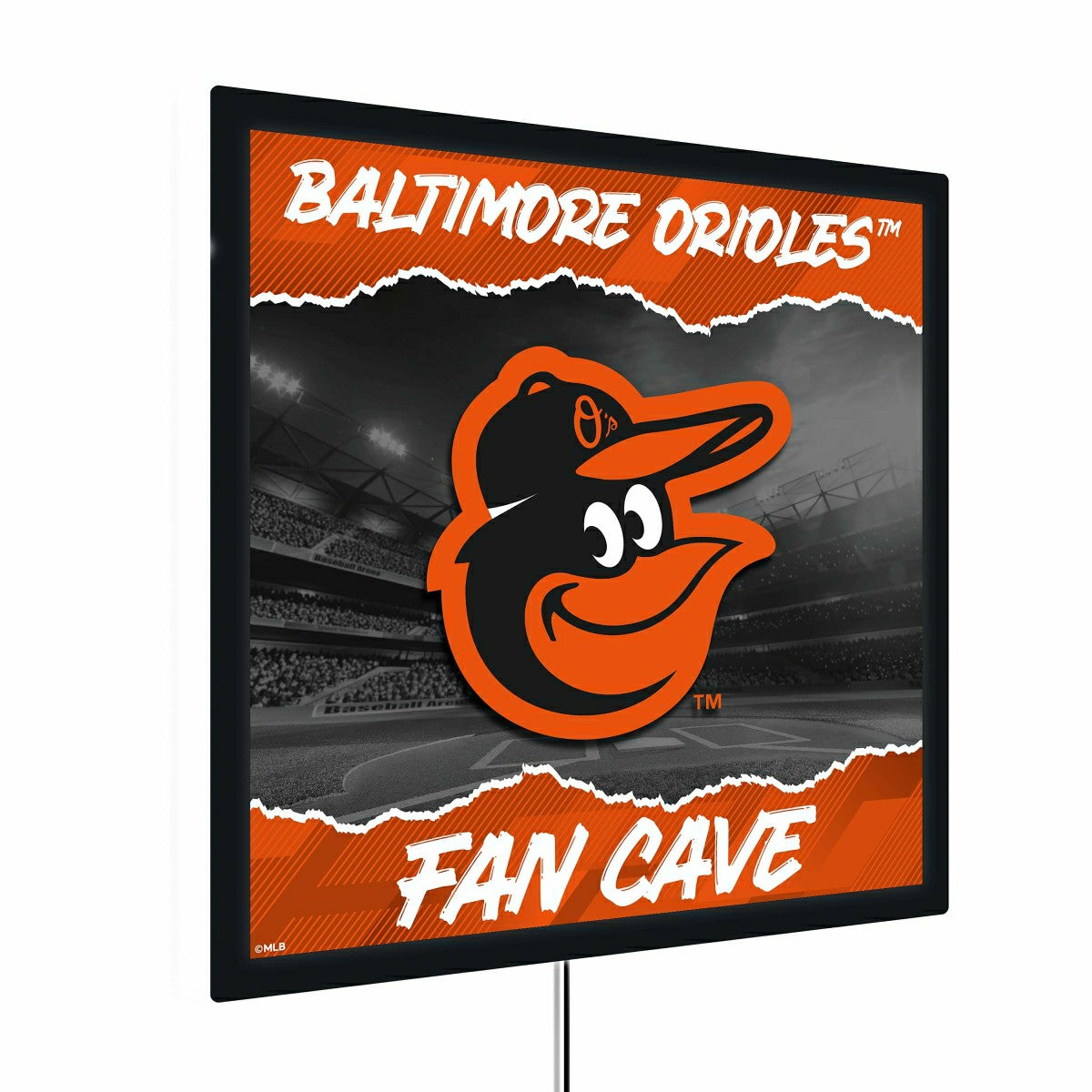 Baltimore Orioles 23"H x 23"L LED Wall Decor, Edgelite, Square - MLB Home