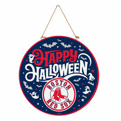 Boston Red Sox Halloween Round Door Décor with Hanging Rope, 18x18 - MLB Home