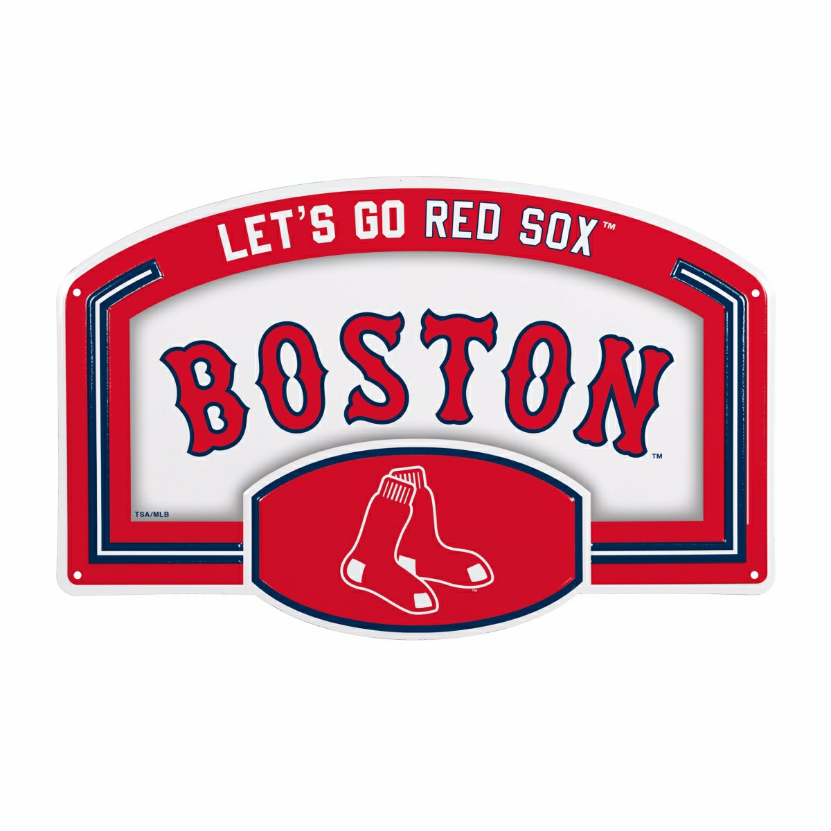Boston Red Sox USA Embossed Steel Wall Sign, 11" x 17" - MLB Home