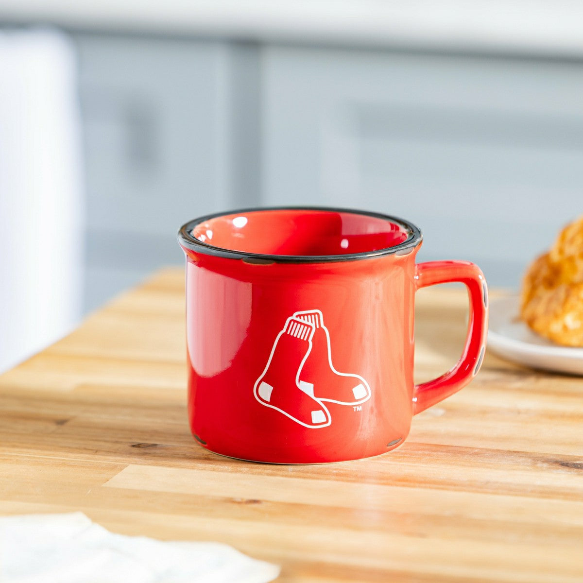 Boston Red Sox Ceramic Camp Cup with Enamel Finish, 14oz - MLB Home