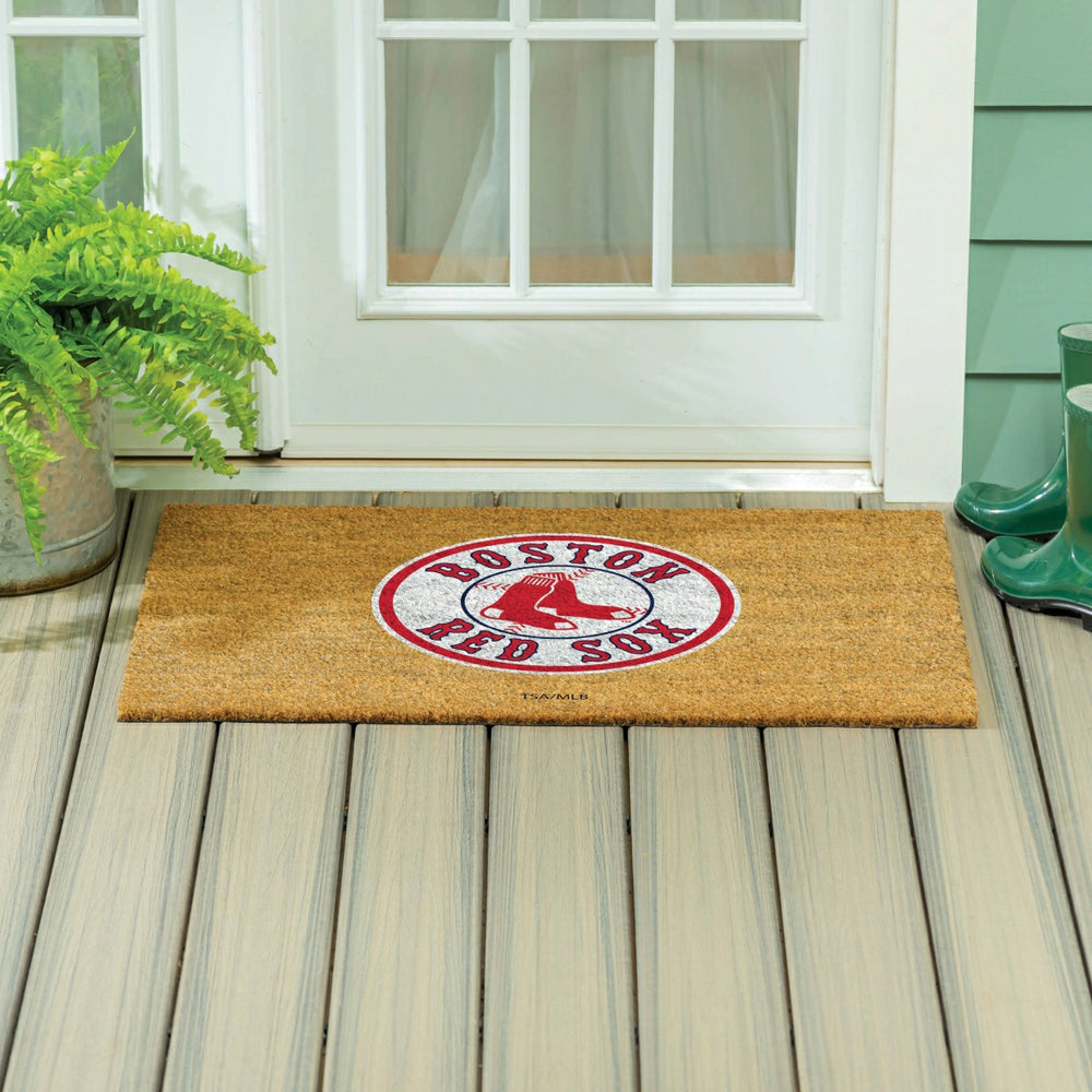 Boston Red Sox Large Full Color Coir Mat, 36"x24" - MLB