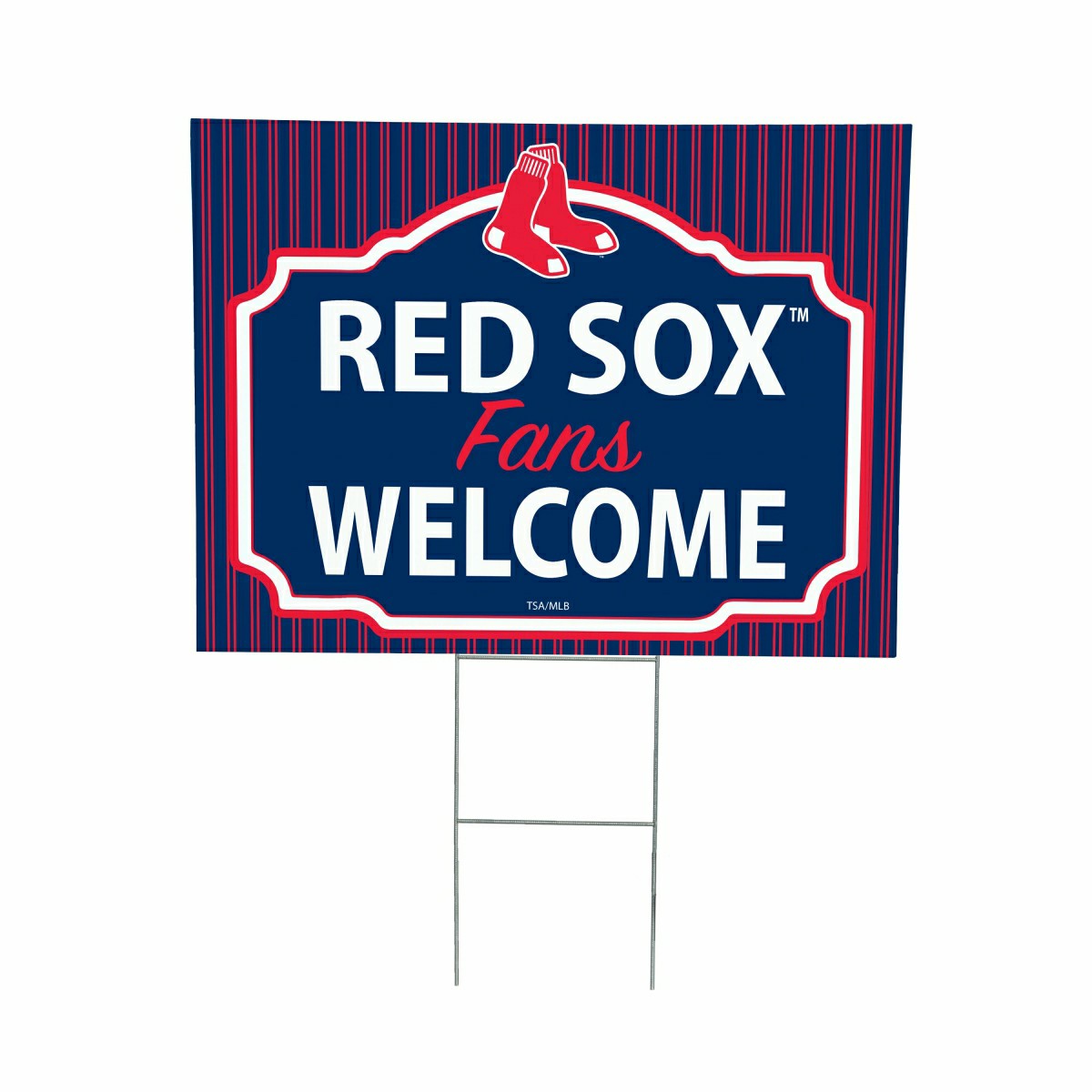 Boston Red Sox Coroplast Yard Sign, "Fans Welcome" - MLB Home