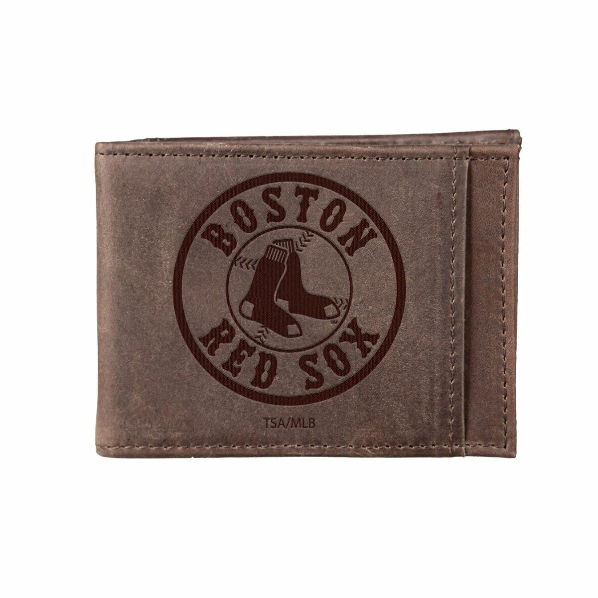 Boston Red Sox Front Pocket Wallet w/ RFID Blocking Brown - MLB Home