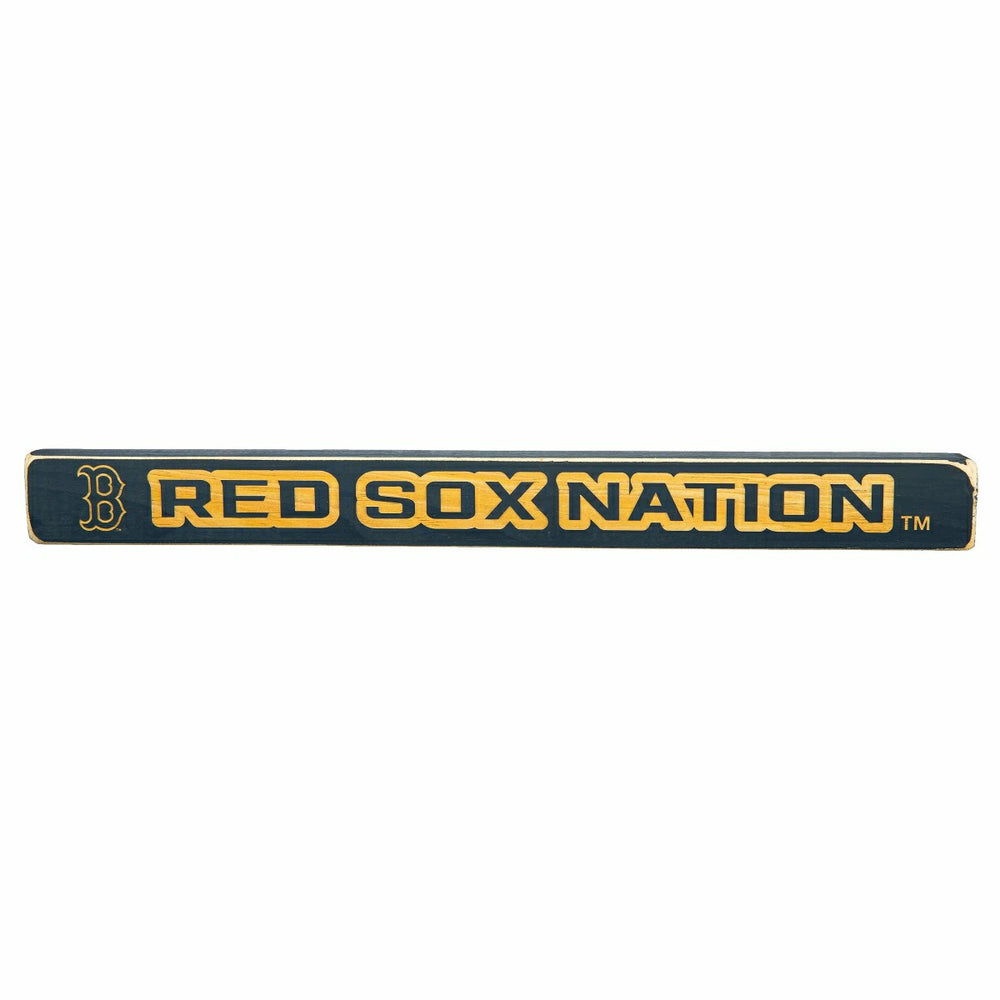 Boston Red Sox Engraved Wood Sign, 1.5" x 18" - MLB Home
