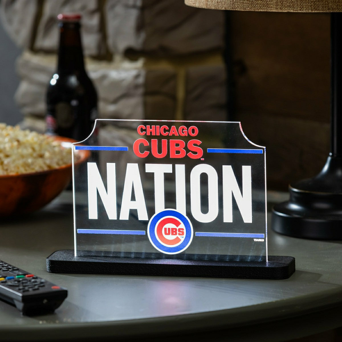 Chicago Cubs Baseball Rectangle Desklite LED Decor - MLB Home