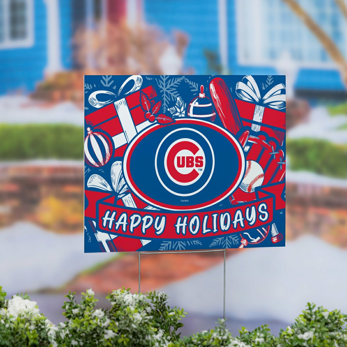 Chicago Cubs Yard Sign, Holiday - MLB Home