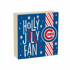 Chicago Cubs Block, Holiday, 6x6 - MLB Home
