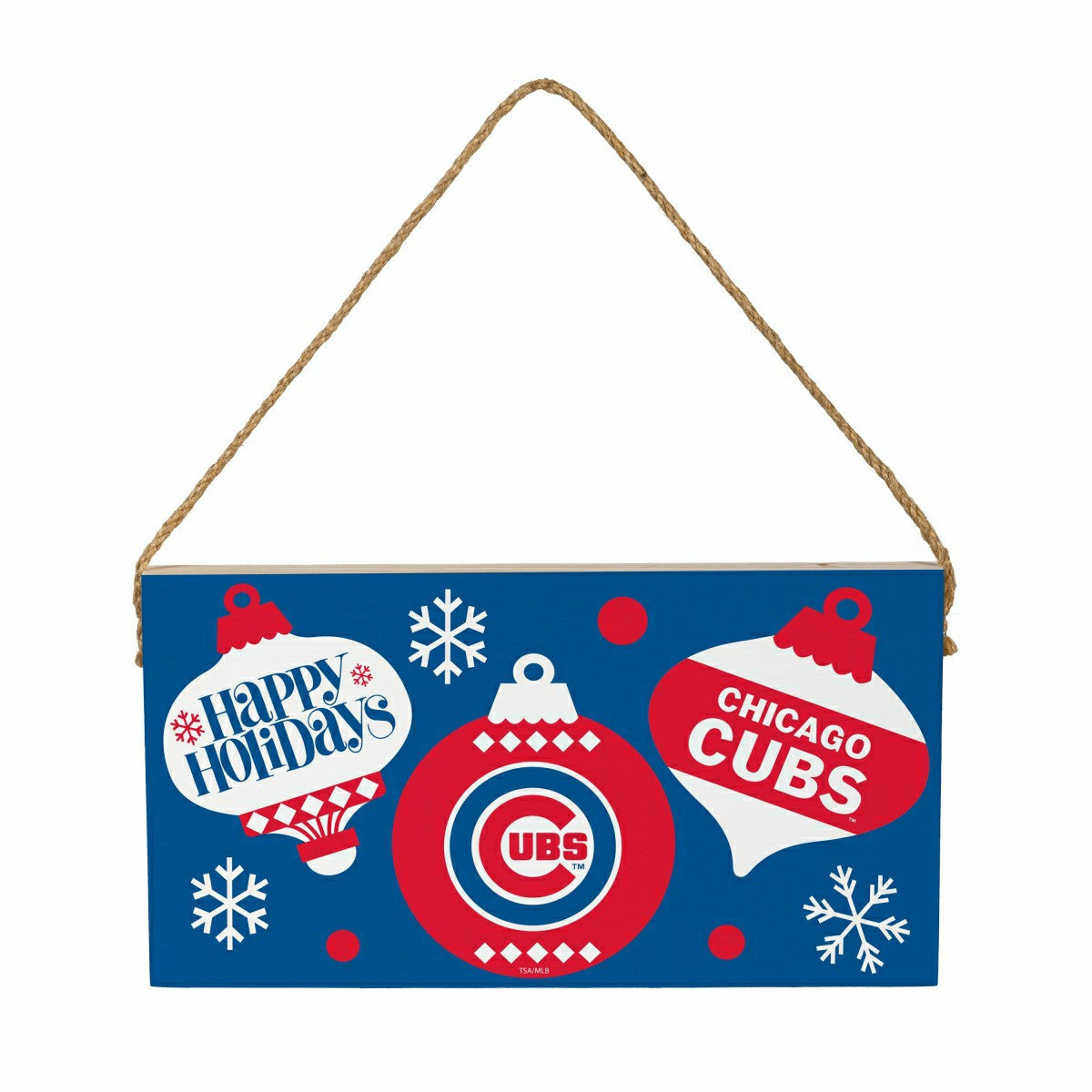Chicago Cubs Holiday Wood Wall Sign, 6x11 - MLB Home