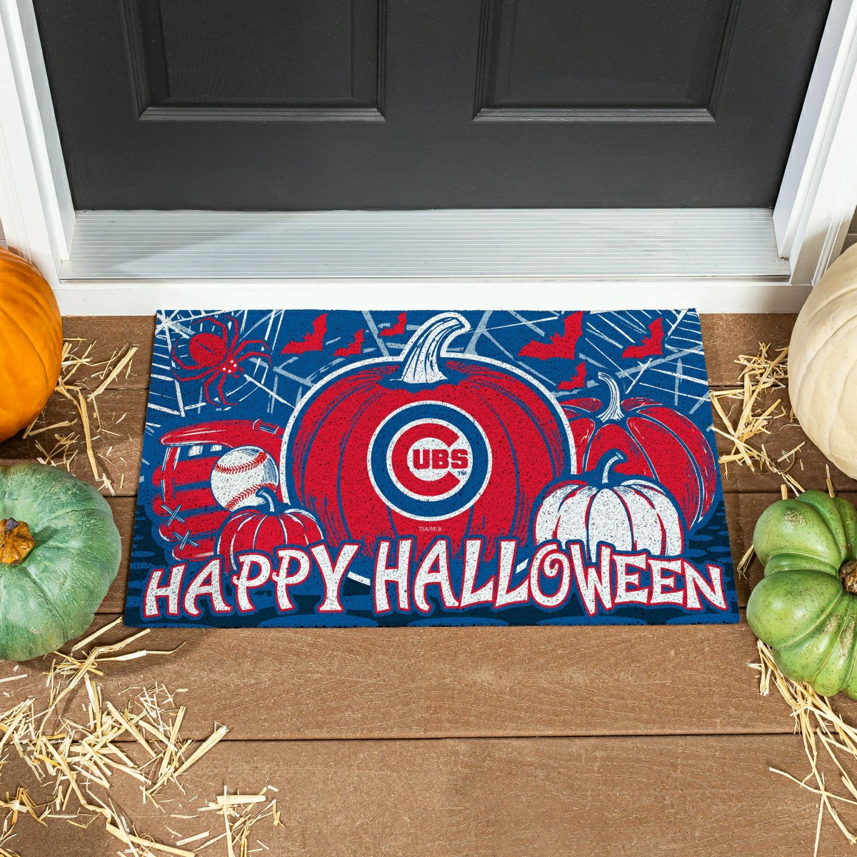 Chicago Cubs Halloween PVC Mat, 28"x16" - MLB