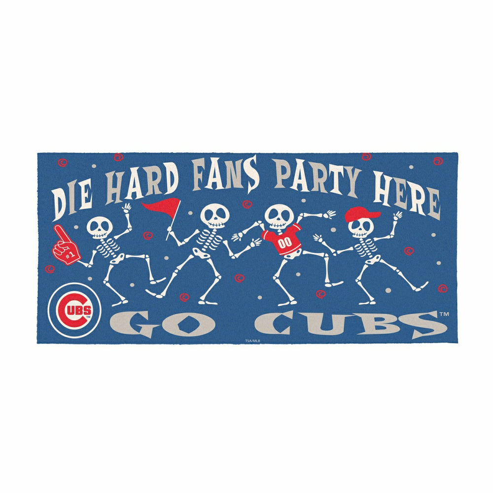 Chicago Cubs Flocked Coir Halloween Sassafras Switch Mat, 22"x10" - MLB