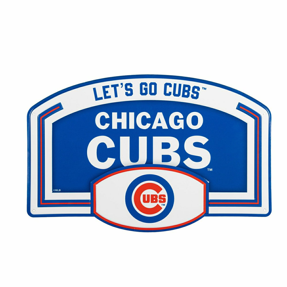 Chicago Cubs USA Embossed Steel Wall Sign, 11" x 17" - MLB Home