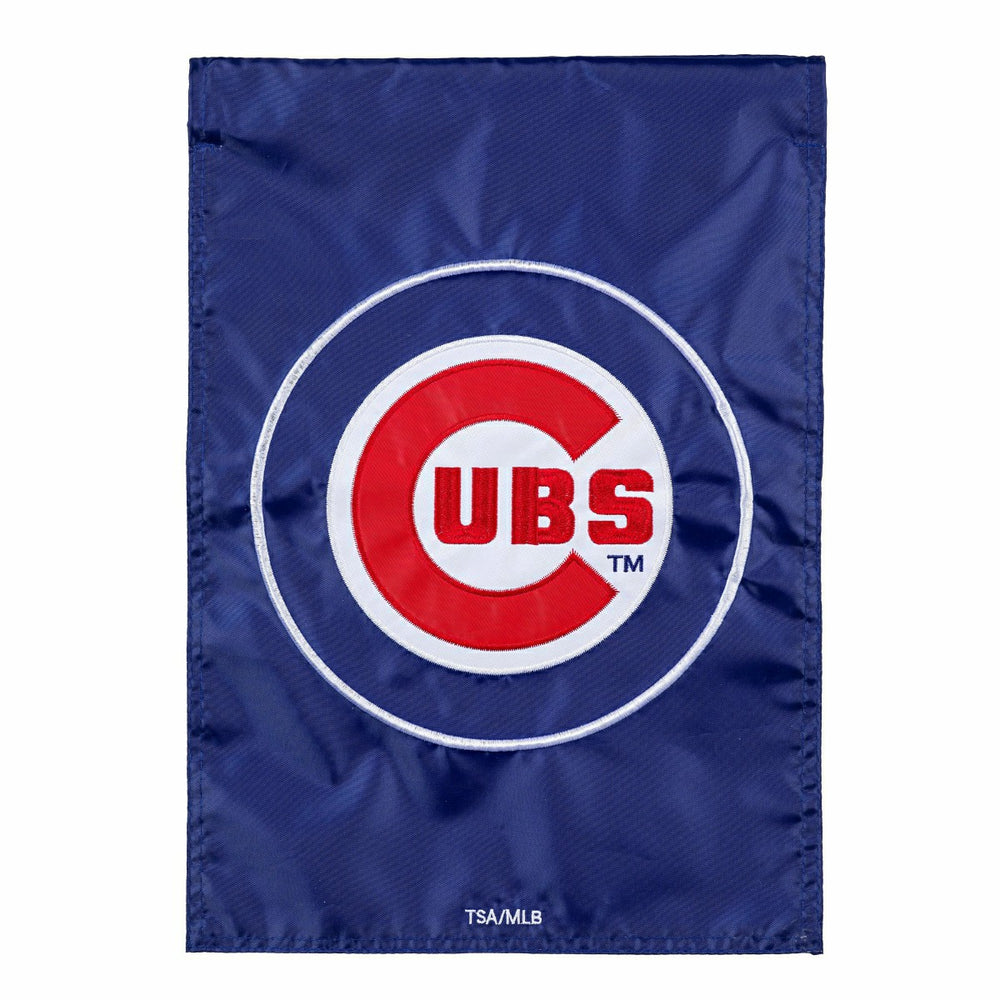 Chicago Cubs Appliqué Garden Flag - MLB