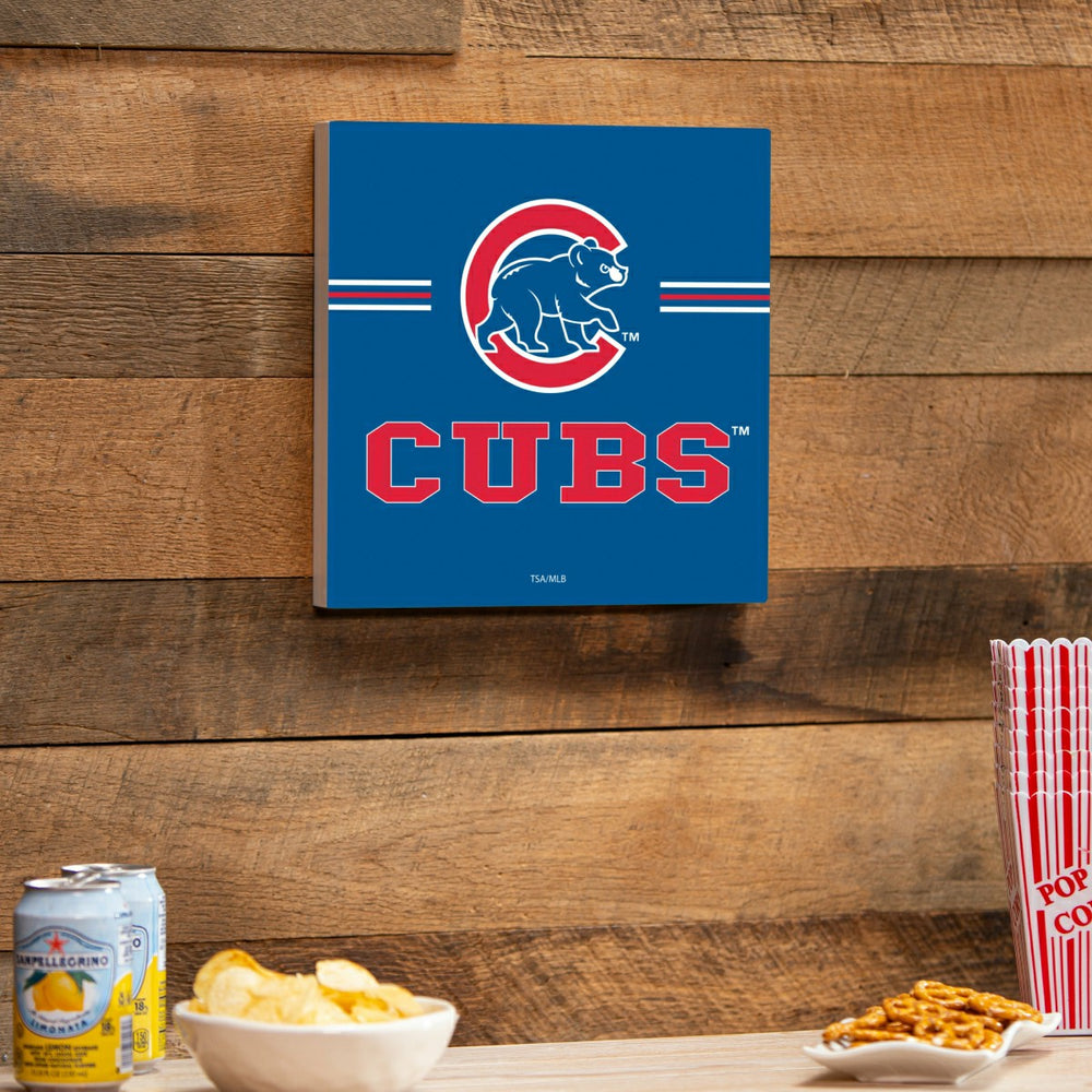 Chicago Cubs Wood Wall Sign, 12x12 - MLB Home