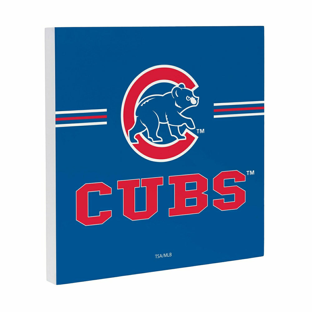 Chicago Cubs Wood Wall Sign, 12x12 - MLB Home