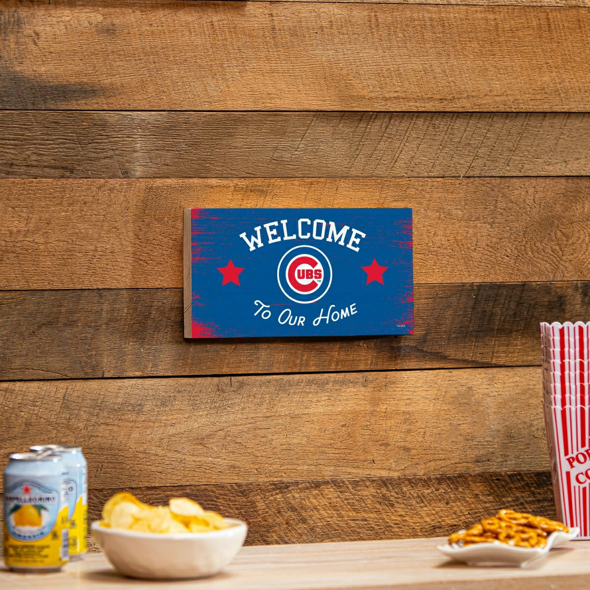 Chicago Cubs Wood Wall Sign, 6x11 - MLB Home