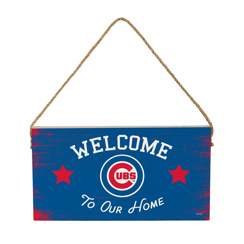 Chicago Cubs Wood Wall Sign, 6x11 - MLB Home