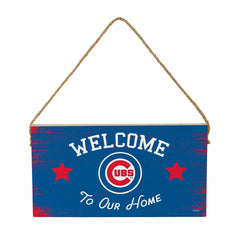 Chicago Cubs Wood Wall Sign, 6x11 - MLB Home