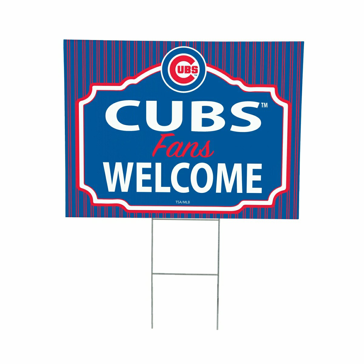 Chicago Cubs Coroplast Yard Sign, "Fans Welcome" - MLB Home