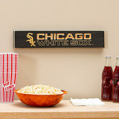 Chicago White Sox Engraved Wood Sign, 3.5" x 18" - MLB Home