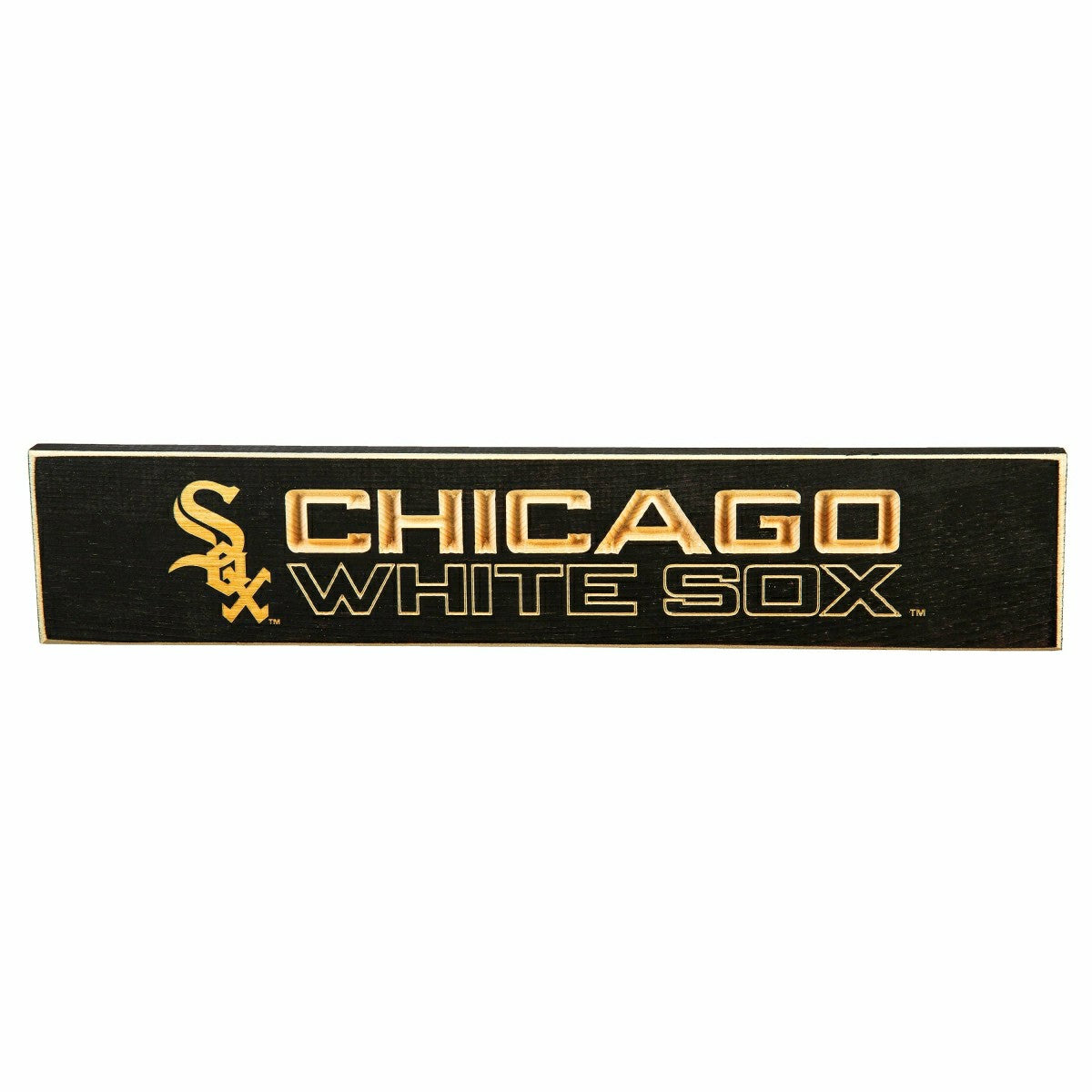 Chicago White Sox Engraved Wood Sign, 3.5" x 18" - MLB Home