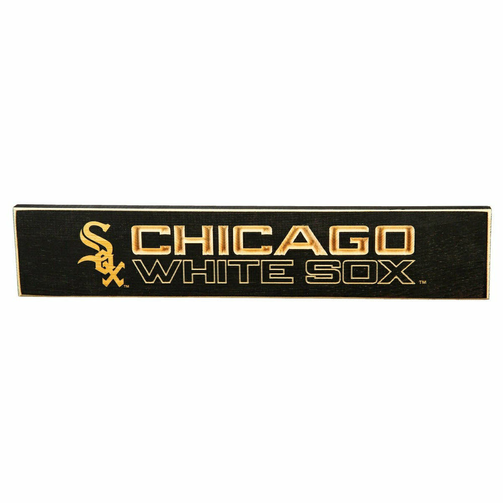 Chicago White Sox Engraved Wood Sign, 3.5" x 18" - MLB Home