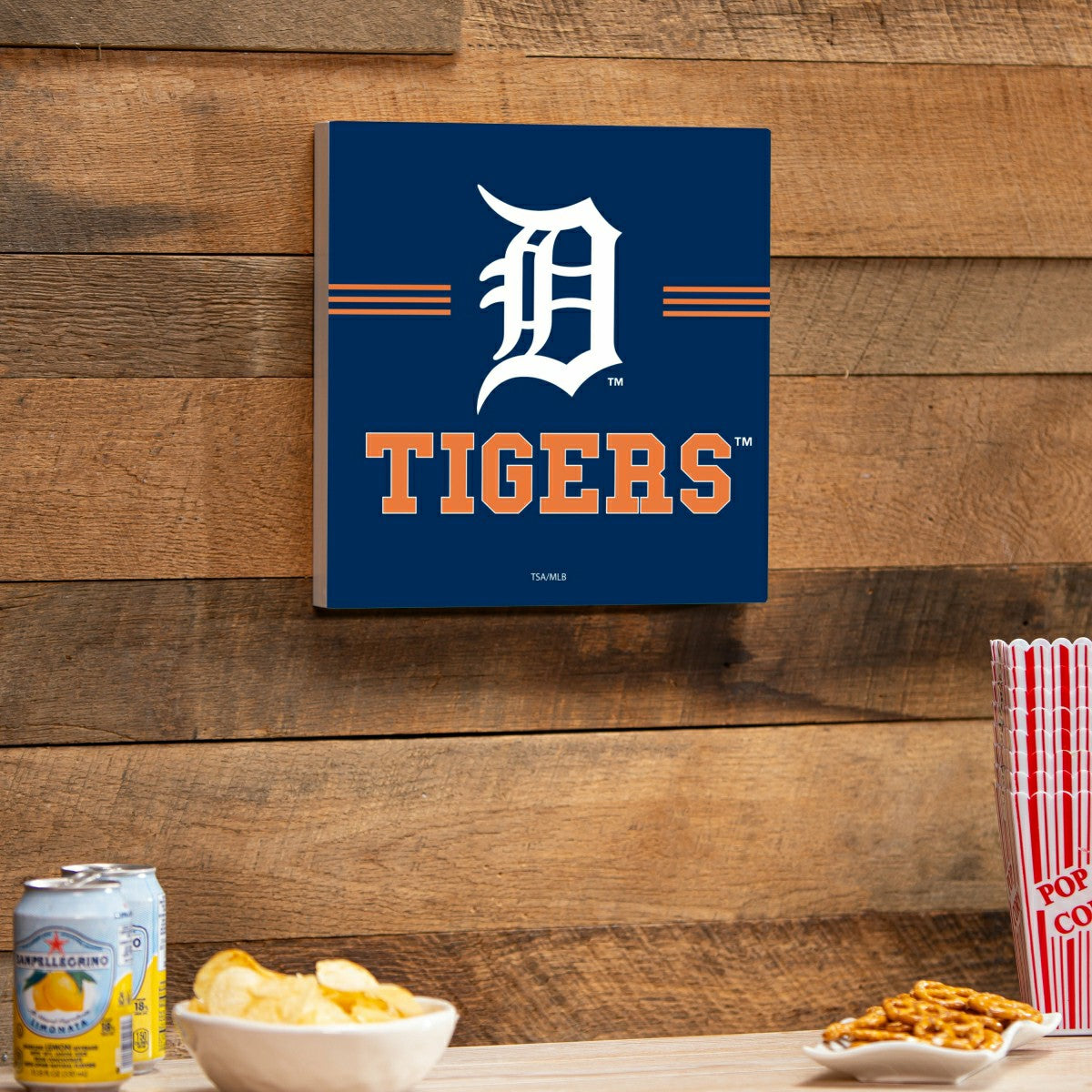 Detroit Tigers Wood Wall Sign, 12x12 - MLB Home