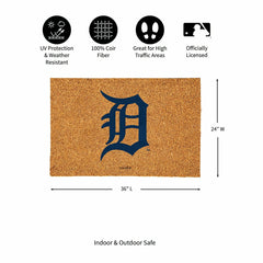 Detroit Tigers Large Full Color Coir Mat, 36"x24" - MLB