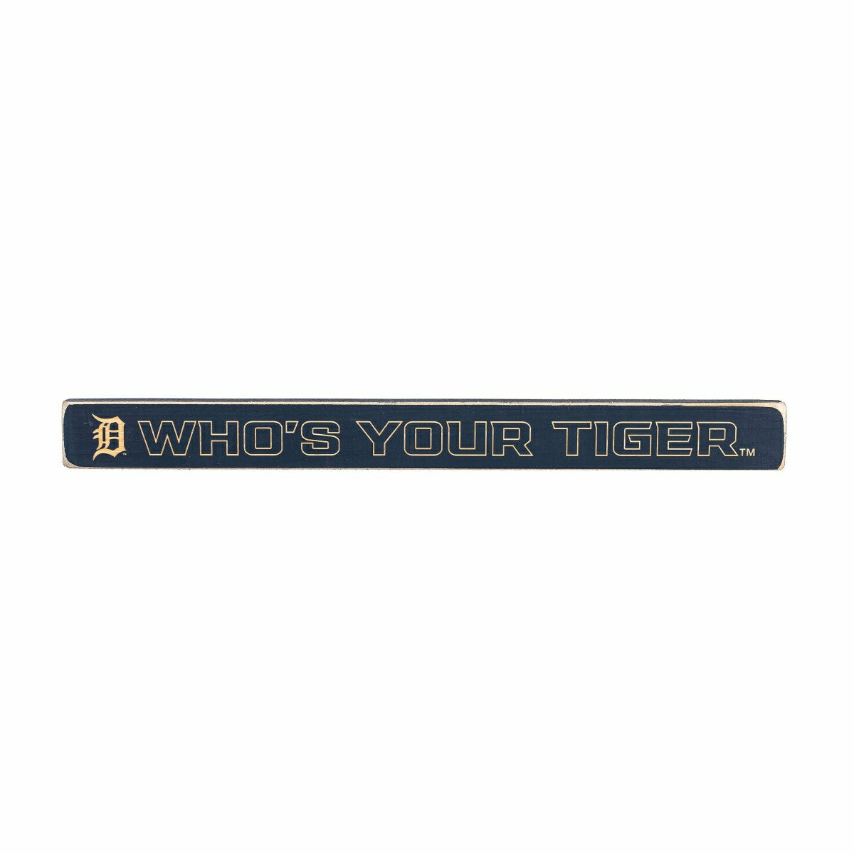 Detroit Tigers Engraved Wood Sign, 1.5" x 18" - MLB Home