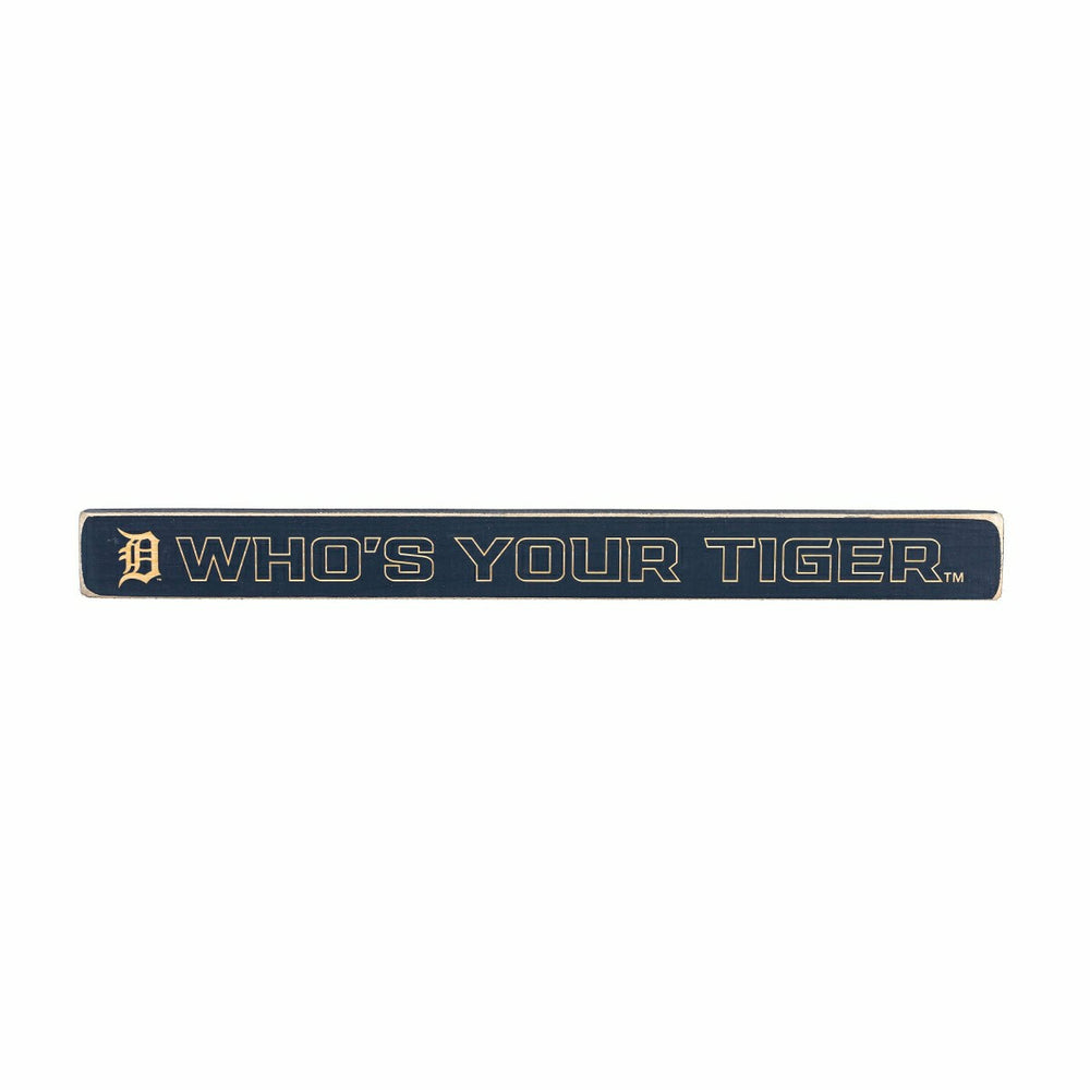 Detroit Tigers Engraved Wood Sign, 1.5" x 18" - MLB Home