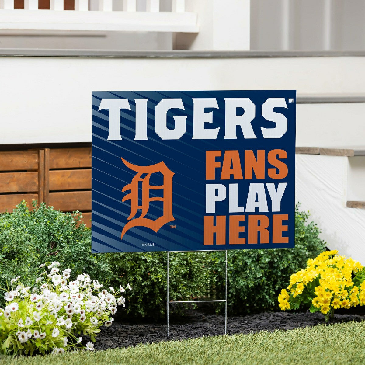 Detroit Tigers Coroplast Yard Sign "Fans Play Here" - MLB Home