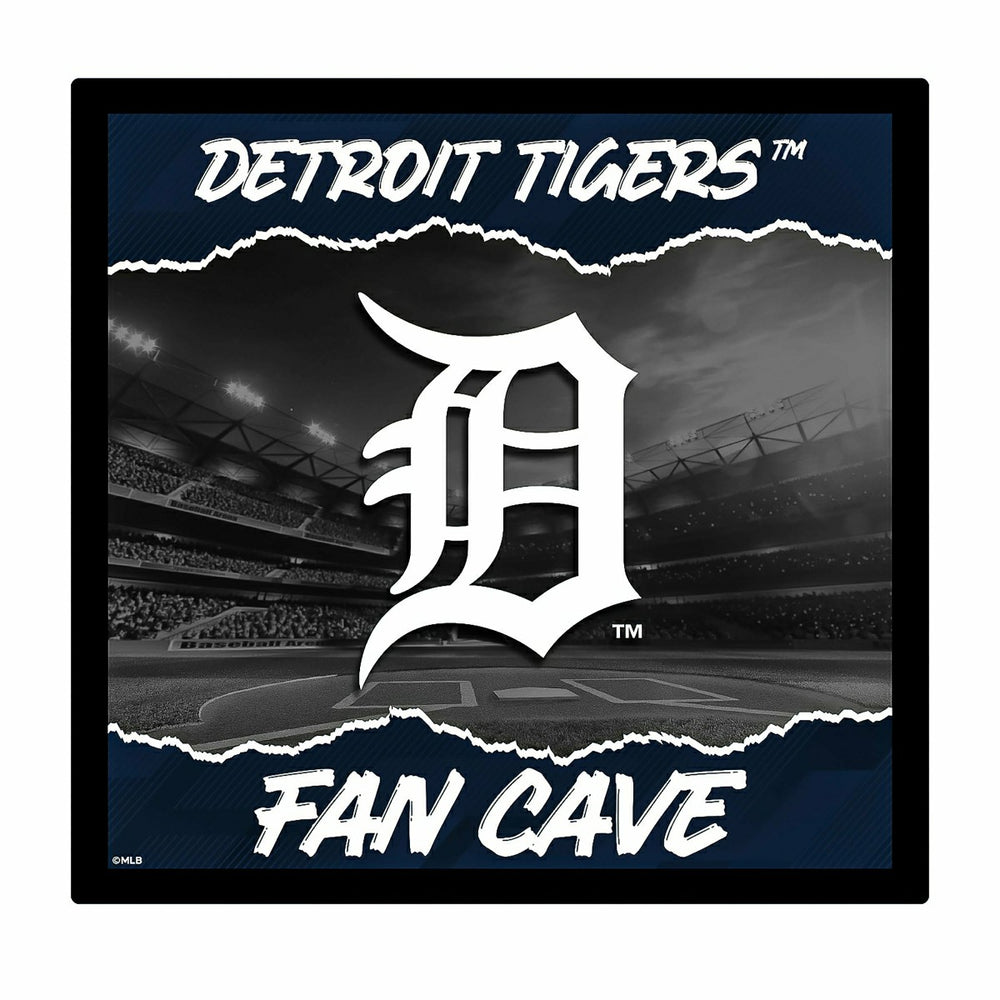 Detroit Tigers 23"H x 23"L LED Wall Decor, Edgelite, Square - MLB Home