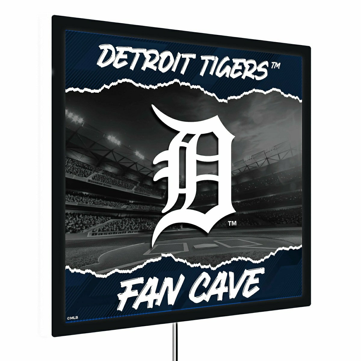 Detroit Tigers 23"H x 23"L LED Wall Decor, Edgelite, Square - MLB Home