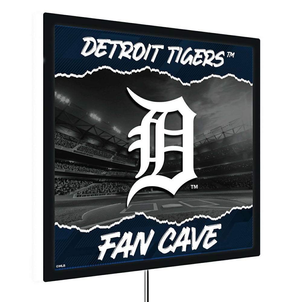 Detroit Tigers 23"H x 23"L LED Wall Decor, Edgelite, Square - MLB Home