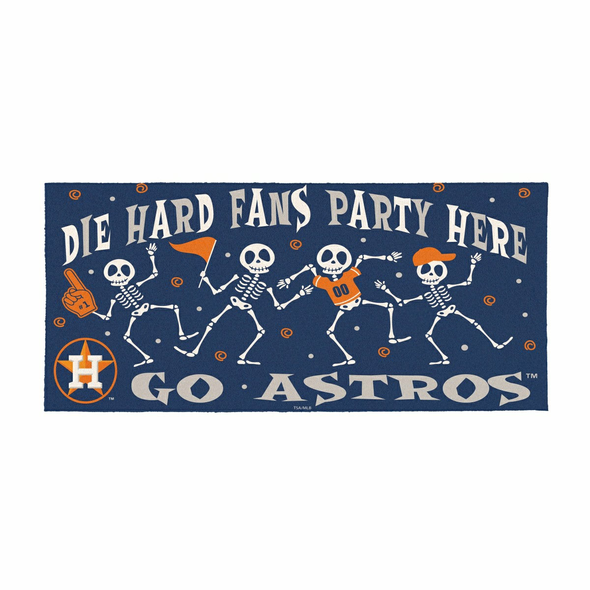 Houston Astros Flocked Coir Halloween Sassafras Switch Mat, 22"x10" - MLB