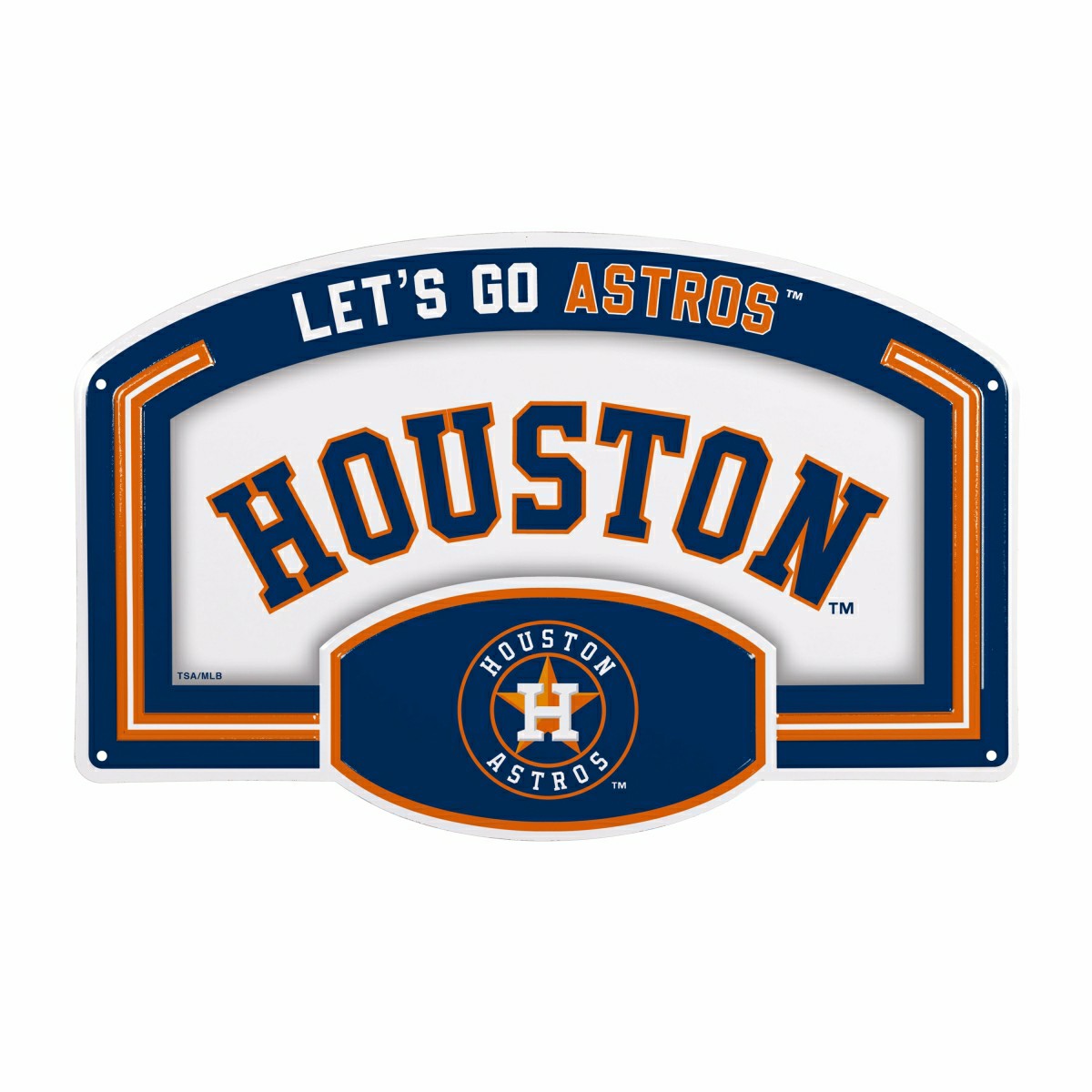 Houston Astros USA Embossed Steel Wall Sign, 11" x 17" - MLB Home