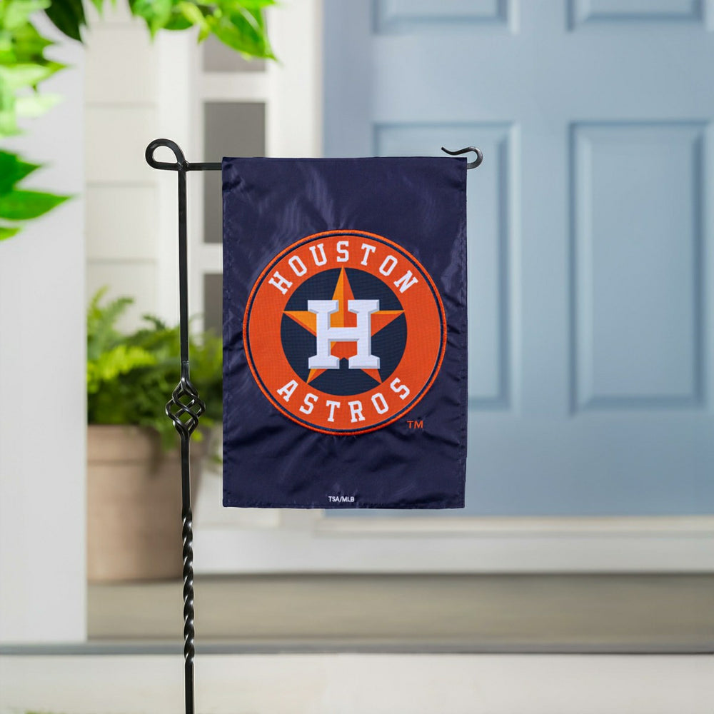 Houston Astros Appliqué Garden Flag - MLB Home