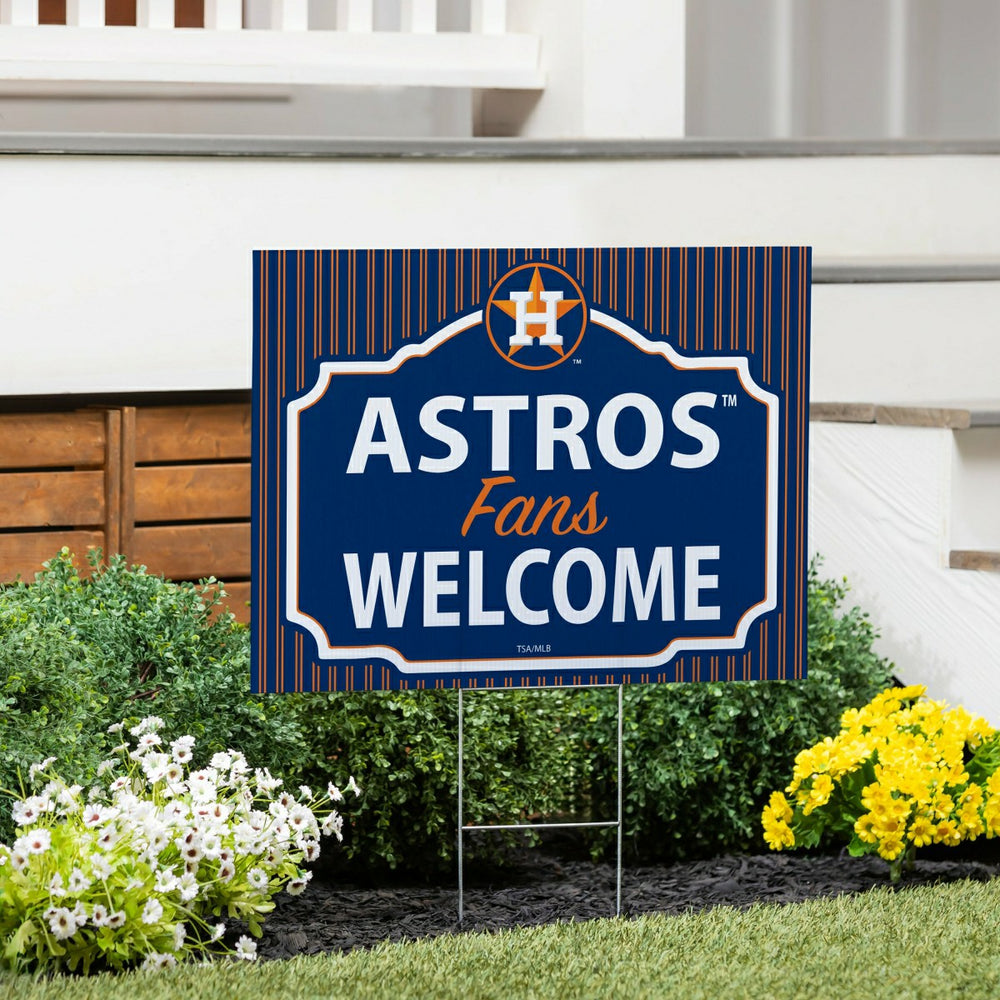 Houston Astros Coroplast Yard Sign, "Fans Welcome" - MLB Home