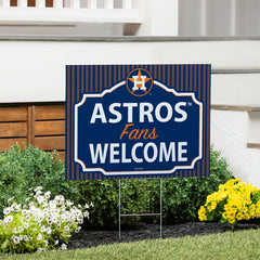 Houston Astros Coroplast Yard Sign, "Fans Welcome" - MLB Home