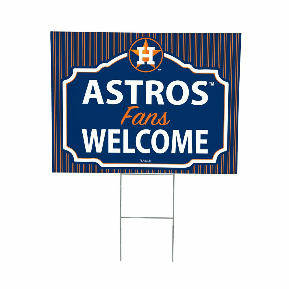 Houston Astros Coroplast Yard Sign, "Fans Welcome" - MLB Home