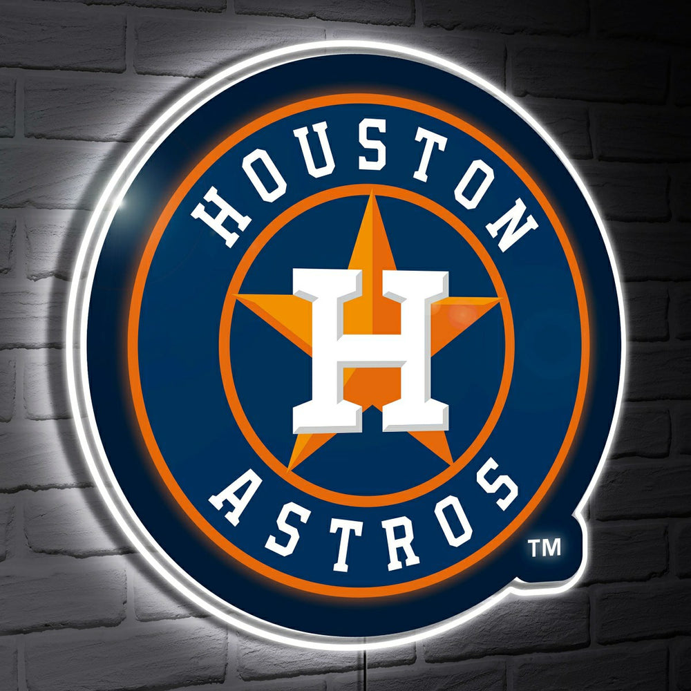 Houston Astros LED Wall Decor, Glazelite, Logo - MLB Home