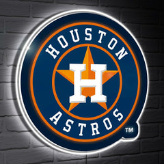 Houston Astros LED Wall Decor, Glazelite, Logo - MLB Home