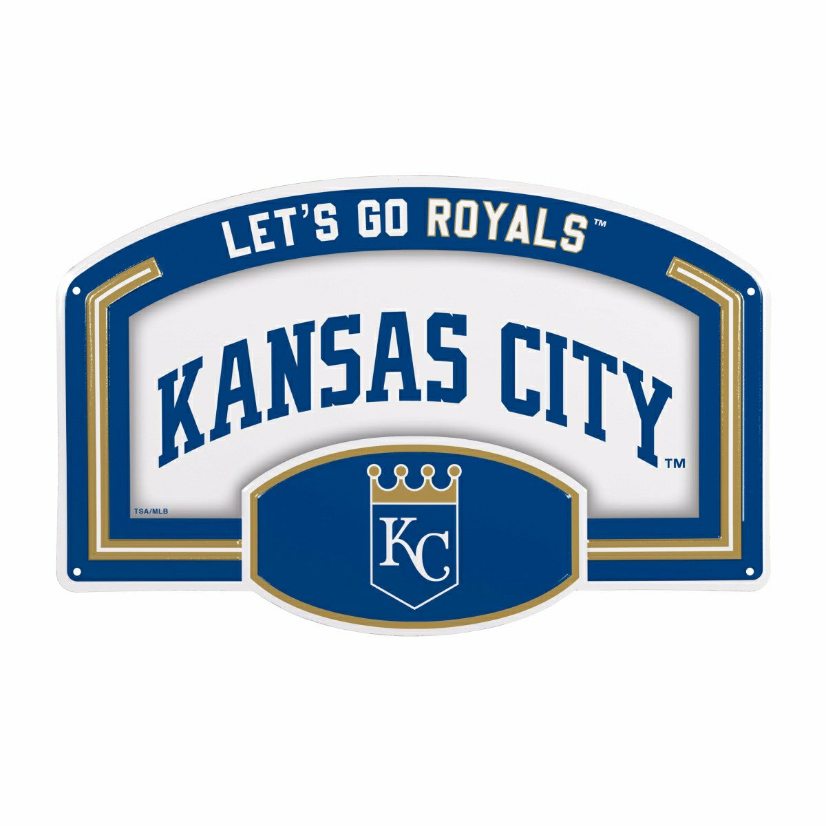 Kansas City Royals USA Embossed Steel Wall Sign, 11" x 17" - MLB Home