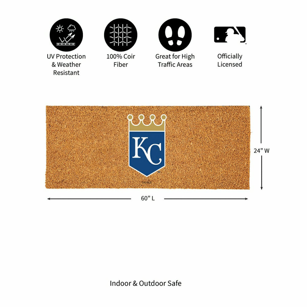 Kansas City Royals Extra Large Full Color Coir Mat, 60"x24" - MLB