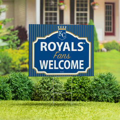 Kansas City Royals Coroplast Yard Sign, "Fans Welcome" - MLB Home