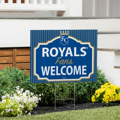 Kansas City Royals Coroplast Yard Sign, "Fans Welcome" - MLB Home