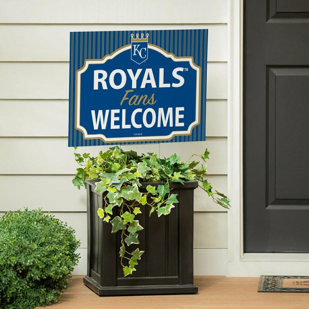 Kansas City Royals Coroplast Yard Sign, "Fans Welcome" - MLB Home