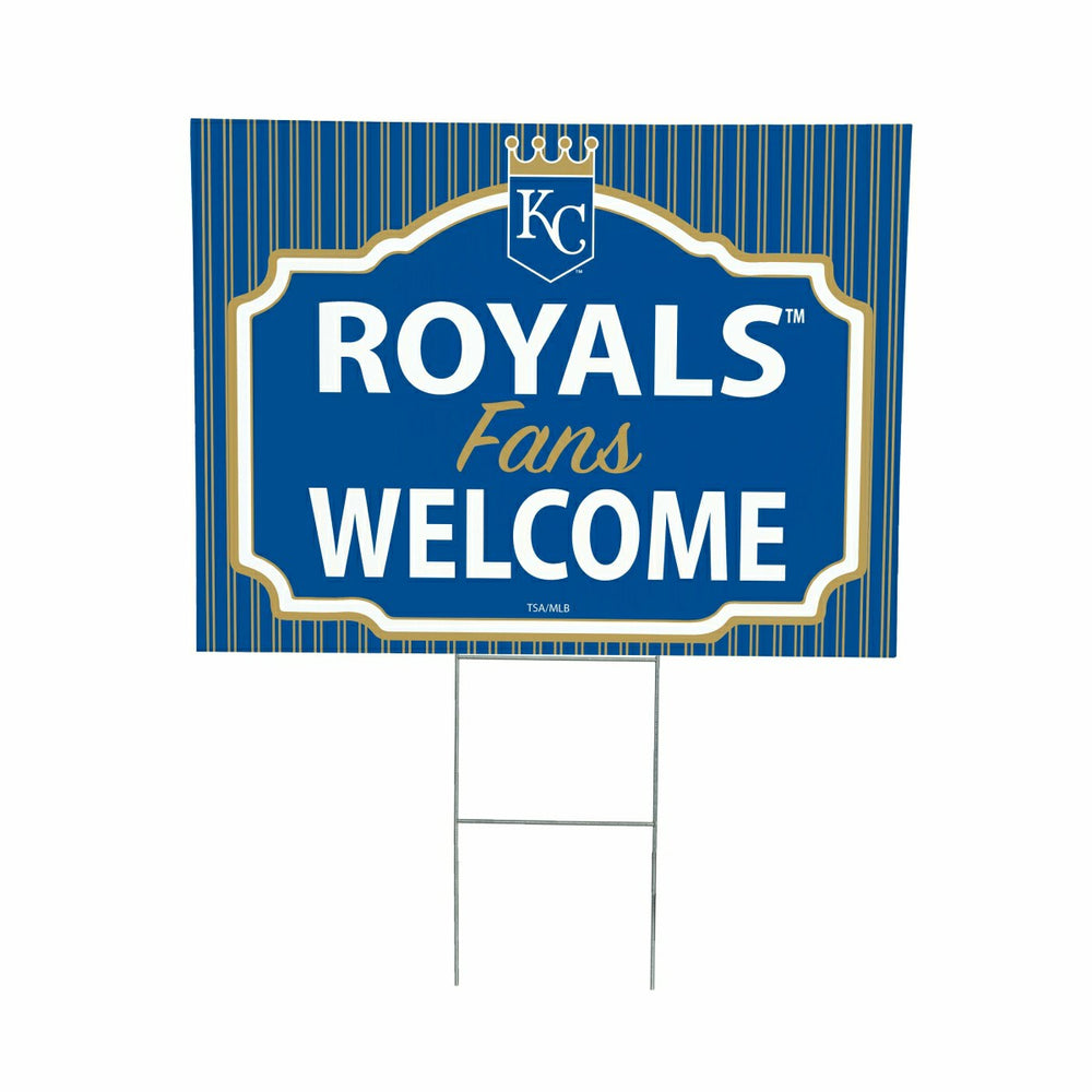 Kansas City Royals Coroplast Yard Sign, "Fans Welcome" - MLB Home