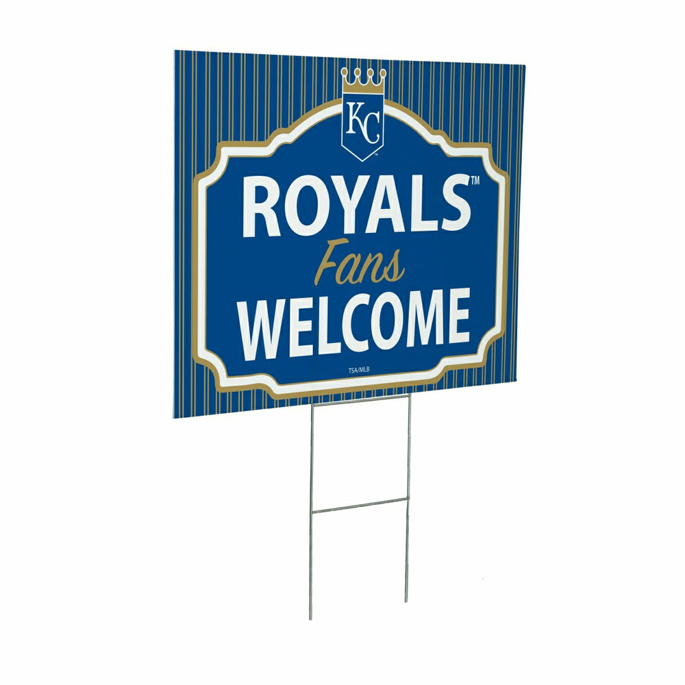 Kansas City Royals Coroplast Yard Sign, "Fans Welcome" - MLB Home