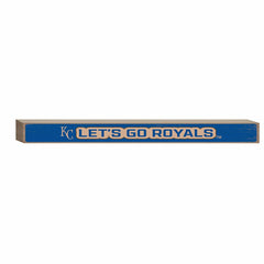 Kansas City Royals Engraved Wood Sign, 1.5" x 18" - MLB Home
