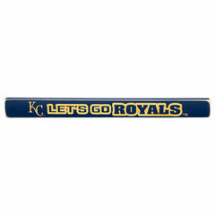 Kansas City Royals Engraved Wood Sign, 1.5" x 18" - MLB Home
